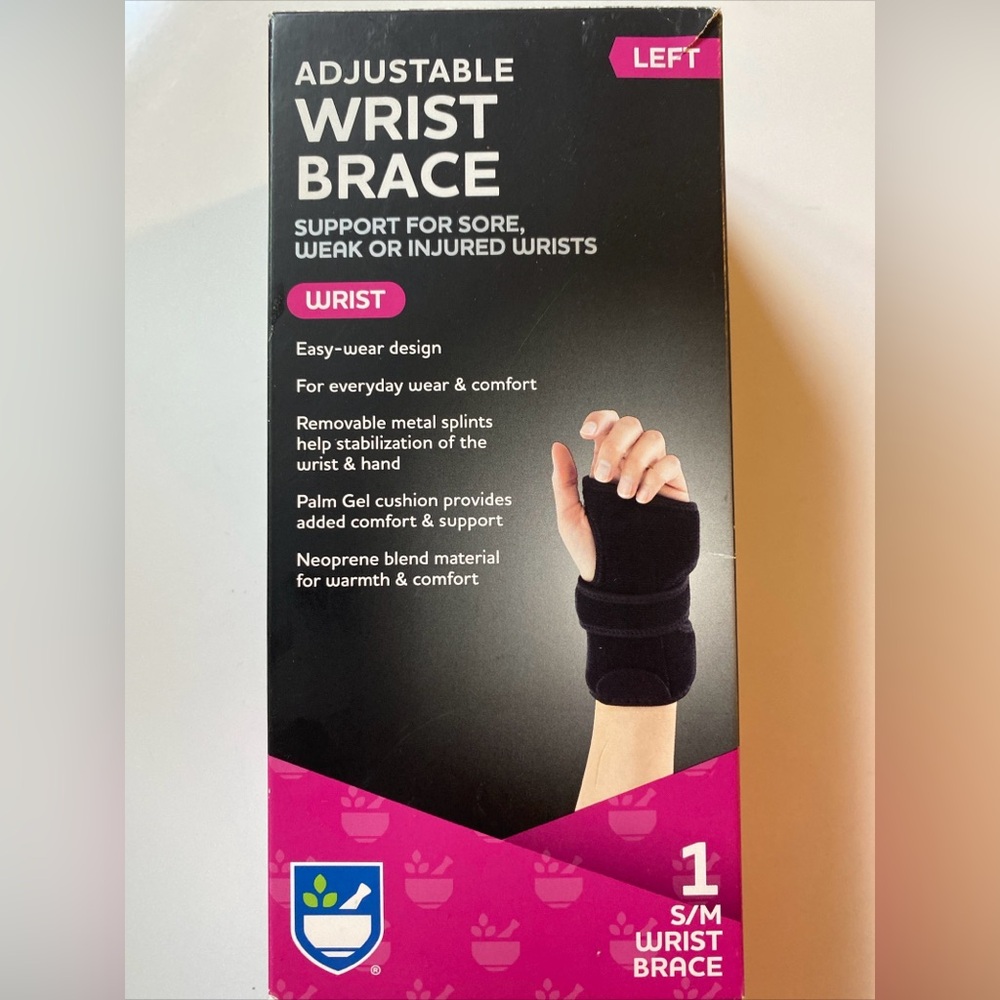 Adjustable Wrist Brace Left, Size: S/M